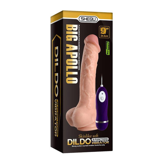 Vibrator Dildo, 24cm, Realistic Vibe Remote Control Big Apolo - Erotic Emporium