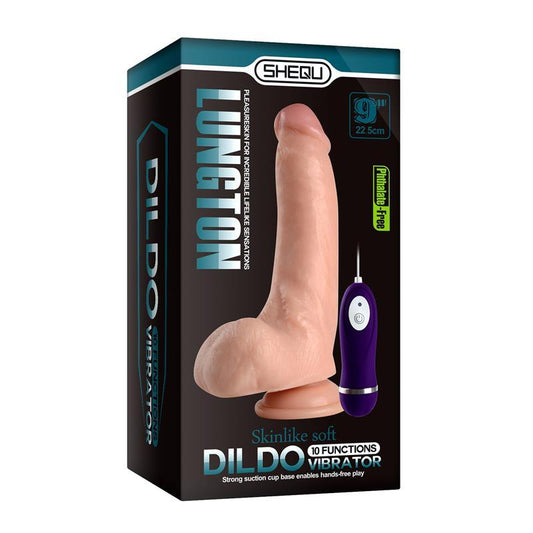 Vibrator Dildo, 22.5cm, Realistic Vibe Remote Control Duke Lungton - Erotic Emporium