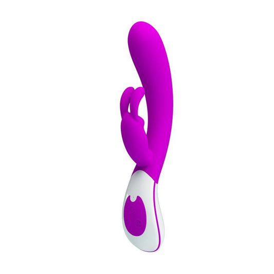 Vibrator punct G, silicon, mov, 21 cm, 12 functii, USB, Harlan, PrettyLove - Erotic Emporium