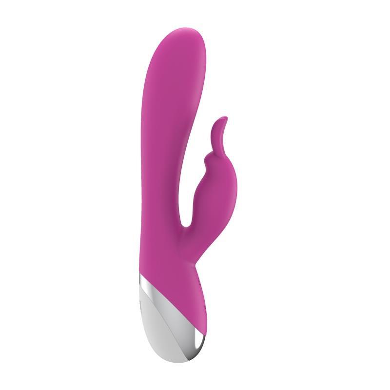 Vibrator punct G, silicon, roz, 19 cm, Dual Vibe Rabbit, A-Gusto - Erotic Emporium
