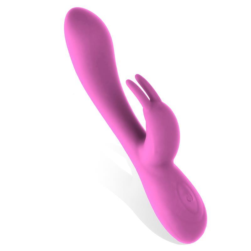 Vibrator punct G, silicon, roz, 19,9cm, 8 functii, Mauve, InToYou - Erotic Emporium