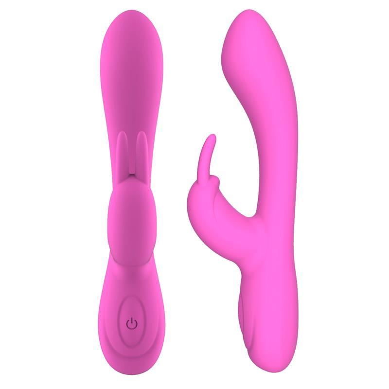 Vibrator punct G, silicon, roz, 19,9cm, 8 functii, Mauve, InToYou - Erotic Emporium