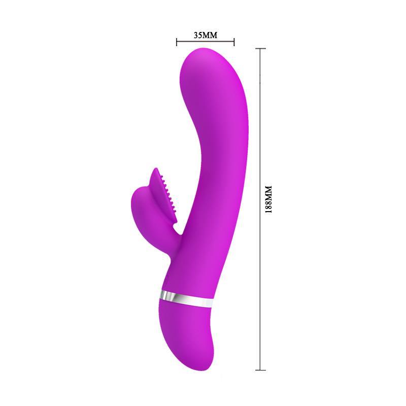 Vibrator punct G, silicon, mov, 18 cm, 30 functii, Bert, PrettyLove - Erotic Emporium