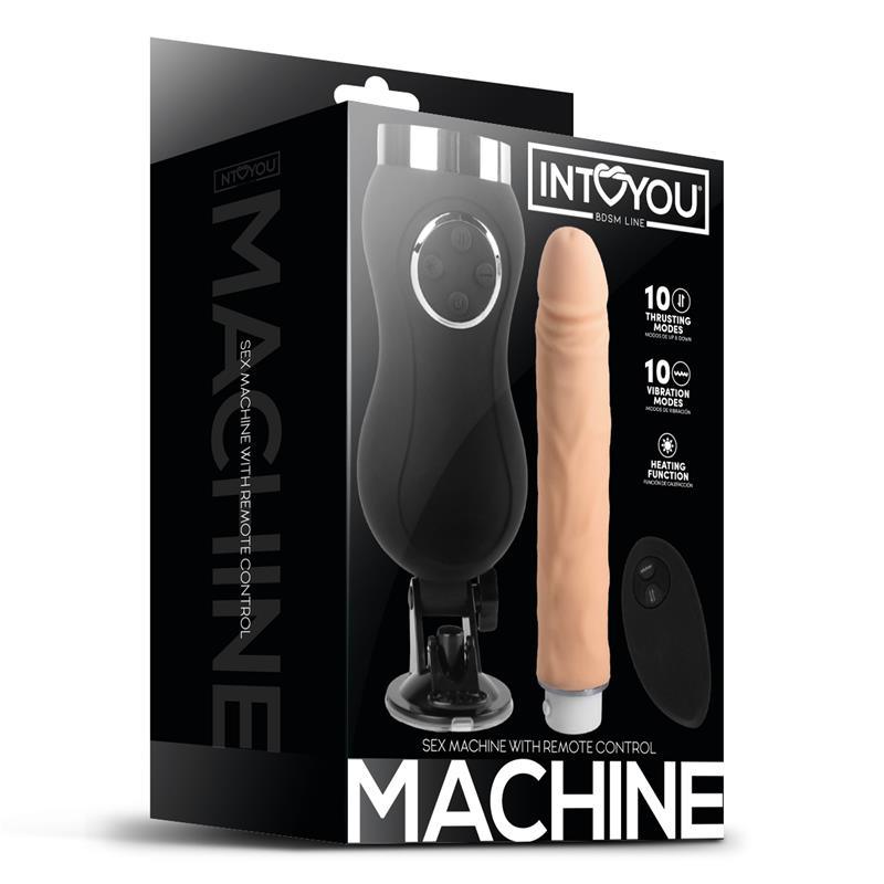 Masină de sex, silicon, negru, cu încălzire si telecomandă wireless, InTouYou - Erotic Emporium