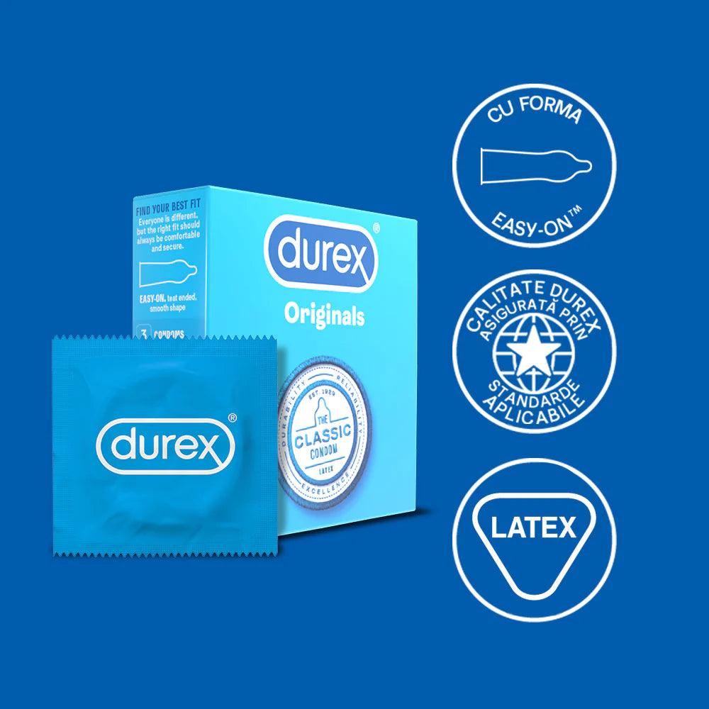 Prezervative Durex Originals 3 bucati - Erotic Emporium