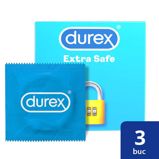 Prezervative Durex Extra Safe 3 bucati - Erotic Emporium