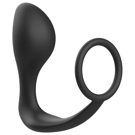 Addicted toys - anal plug with black silicone ring, 1, EroticEmporium.ro