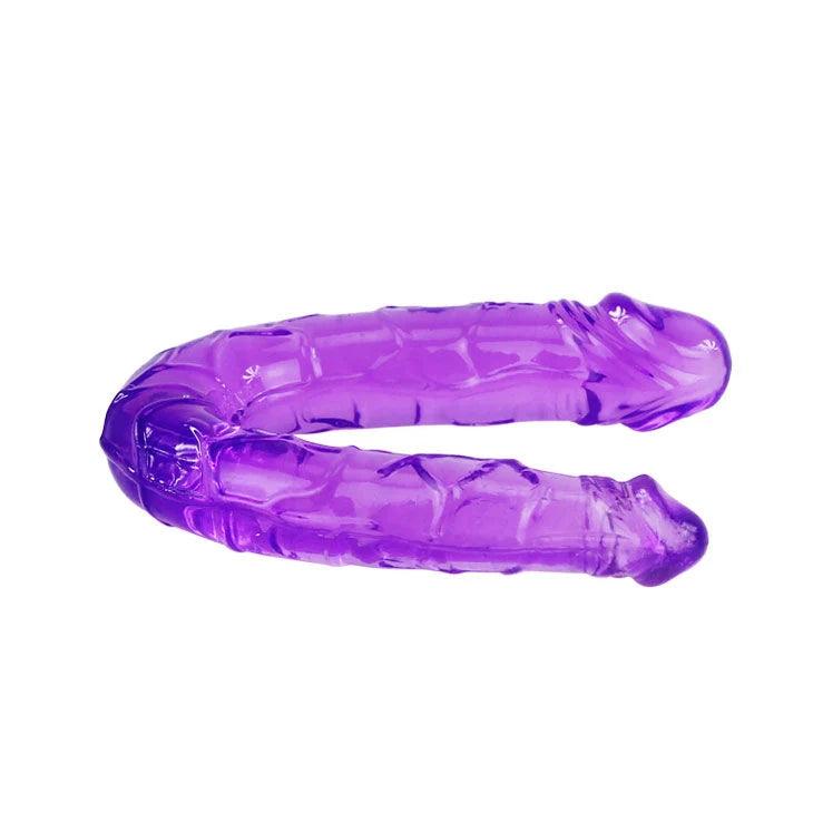 Baile - double dildo in lilac flexible jelly, 2, EroticEmporium.ro