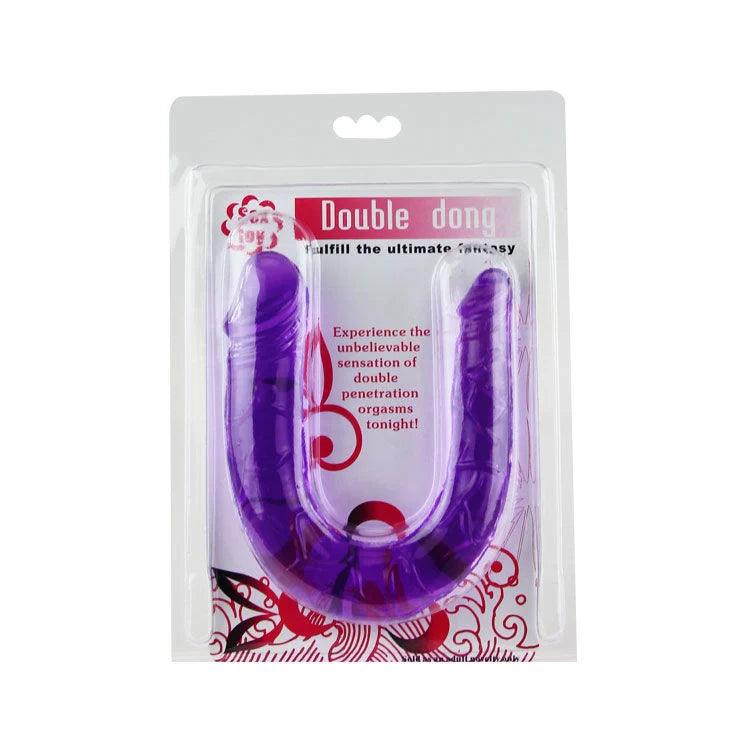 Baile - double dildo in lilac flexible jelly, 5, EroticEmporium.ro