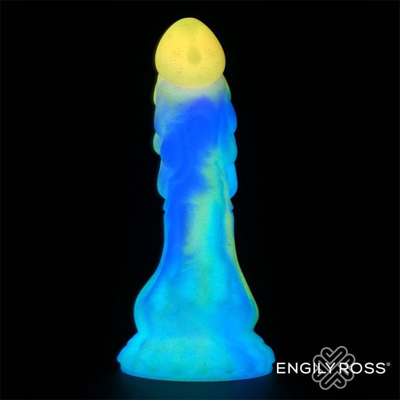 Dildo silicon, fluorescent, 18 cm, compatibil ham strap-on, Dildox by Engily Ross