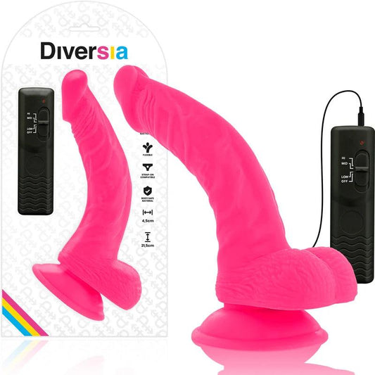 Diversia - flexible vibrating dildo pink 215 cm -o- 45 cm, 4, EroticEmporium.ro