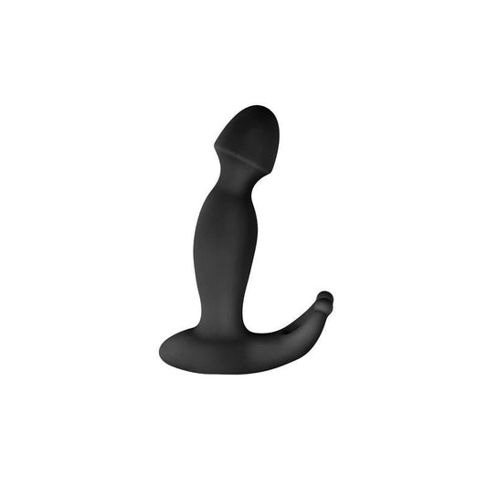 Vibrator prostata cu stimulare perineala, silicon, negru, Pounding Pete, EasyToys - Erotic Emporium