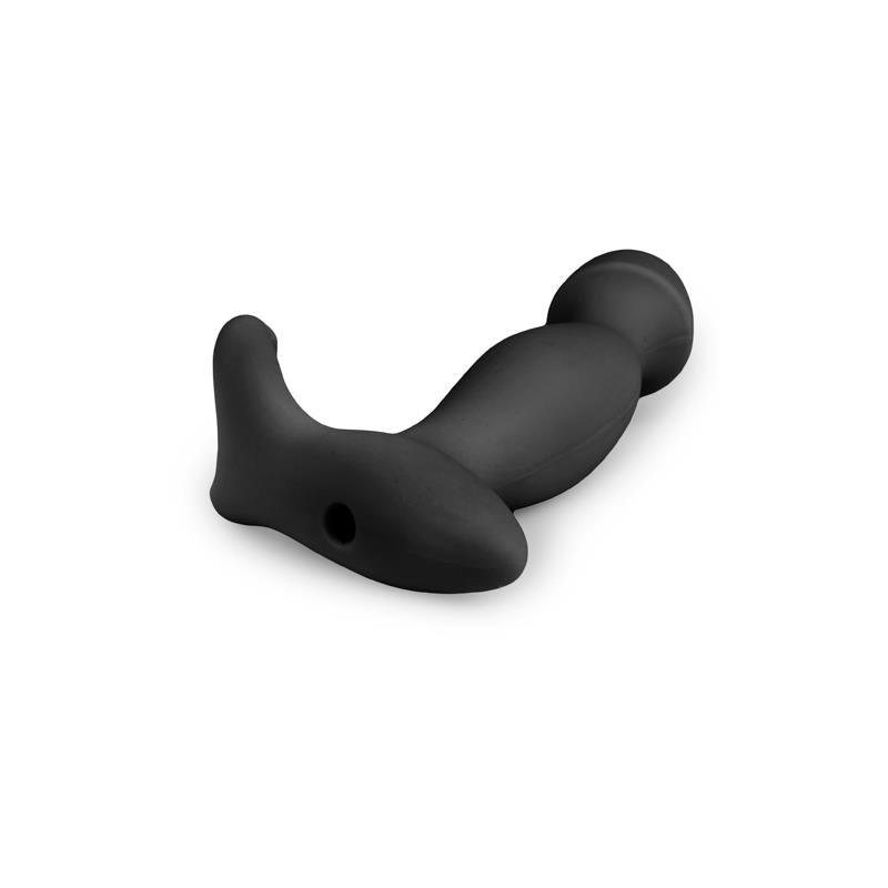 Vibrator prostata cu stimulare perineala, silicon, negru, Pounding Pete, EasyToys - Erotic Emporium