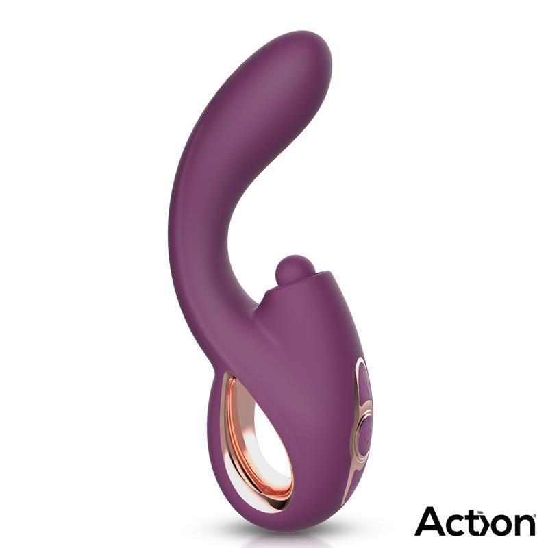 Vibrator, silicon, stimulare clitoridiana, functie tripla, Vinca, Action - Erotic Emporium