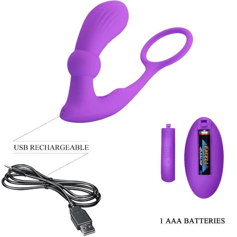 Pretty love - warren violet anal ring  vibrator, 5, EroticEmporium.ro