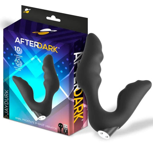 Vibrator Anal, Masaj Prostata, Silicon, Negru, 10 functii vibratie, USB, Jaydurk, AfterDark, InToYou - Erotic Emporium