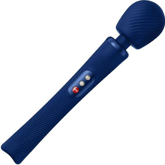 FUN FACTORY - VIM SILICONE RECHARGEABLE VIBRATING WEIGHTED RUMBLE WAND MIDNIGHT BLUE, 1, EroticEmporium.ro