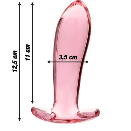 Nebula series by ibiza - model 5 anal plug borosilicate glass 125 x 35 cm pink, 1, EroticEmporium.ro