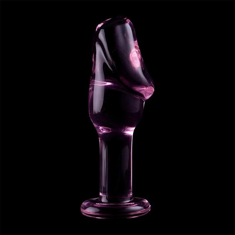 Nebula series by ibiza - model 6 anal plug borosilicate glass 125 x 4 cm pink, 7, EroticEmporium.ro