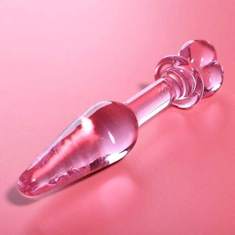 Nebula series by ibiza - model 7 anal plug borosilicate glass 135 x 3 cm pink, 6, EroticEmporium.ro