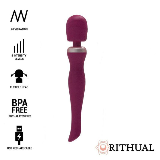 RITHUAL - POWERFUL RECHARGEABLE AKASHA WAND 20 ORCHID, 1, EroticEmporium.ro