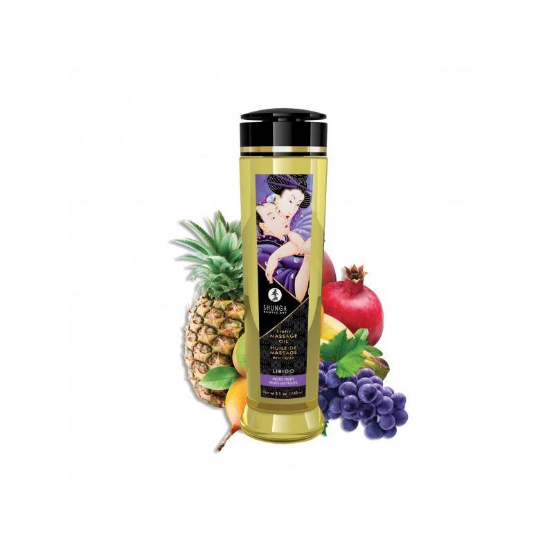 Ulei masaj erotic, 240ml, aroma fructe exotice, Libido, Shunga - Erotic Emporium