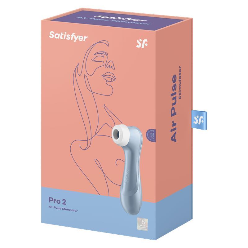 Satisfyer, Clitoris Sucker Pro 2, stimulator clitoris, silicon, albastru - Erotic Emporium