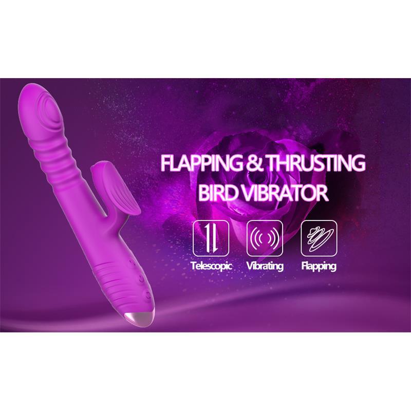 Vibrator, silicon, mov, 23,5 cm, cu pulsație, Fenyx, Engily Ross - Erotic Emporium