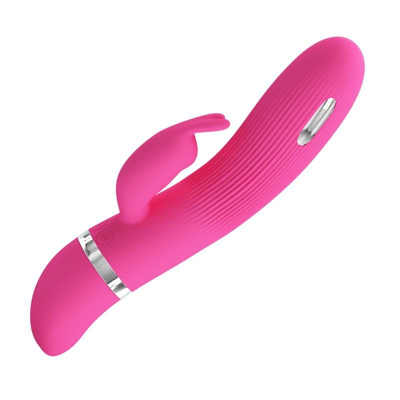 Vibrator punct G, silicon, roz, 7 functii, stimulare electrica, Ingram, PrettyLove - Erotic Emporium