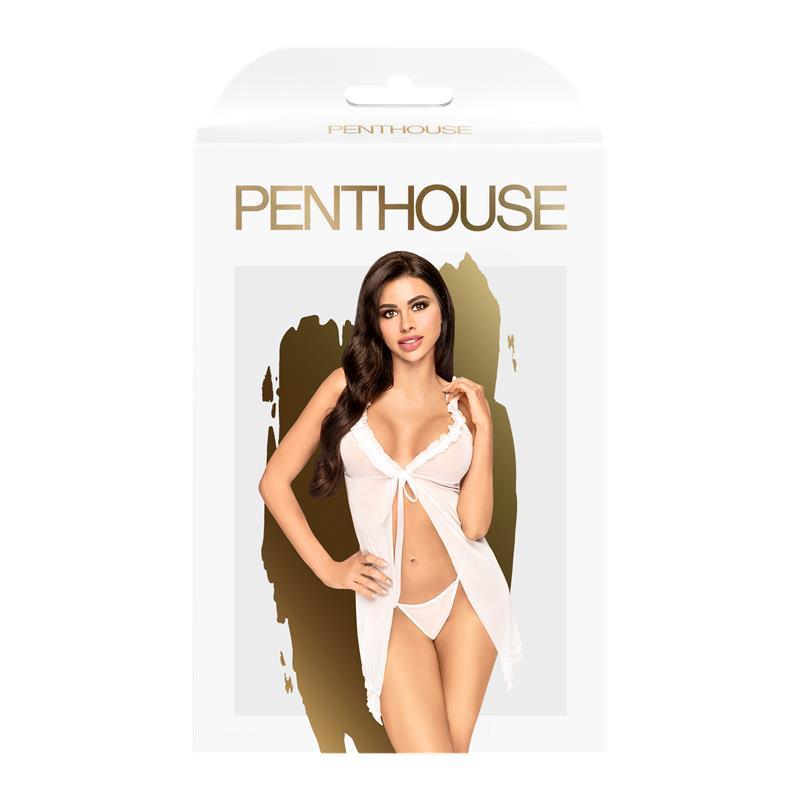 Lenjerie sexy, alb, marime L/XL, Babydoll After Sunset, Penthouse - Erotic Emporium