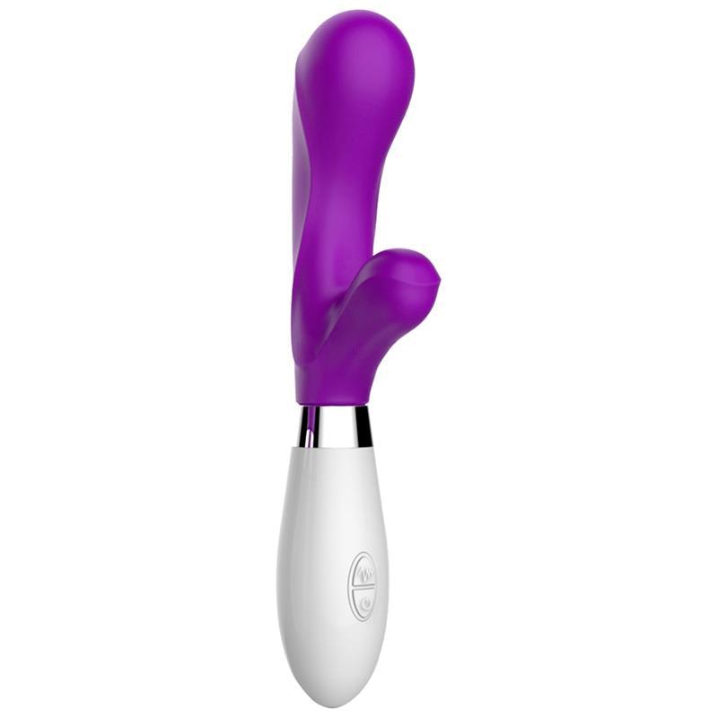 Vibrator punct G, silicon, mov, 21cm, 10 functii, Maverdick, LateToBed - Erotic Emporium