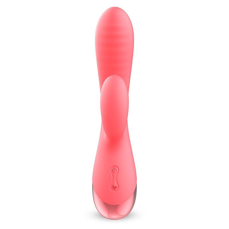 Vibrator punct G, silicon, coral, 10 functii, USB, Festival, LateToBed - Erotic Emporium