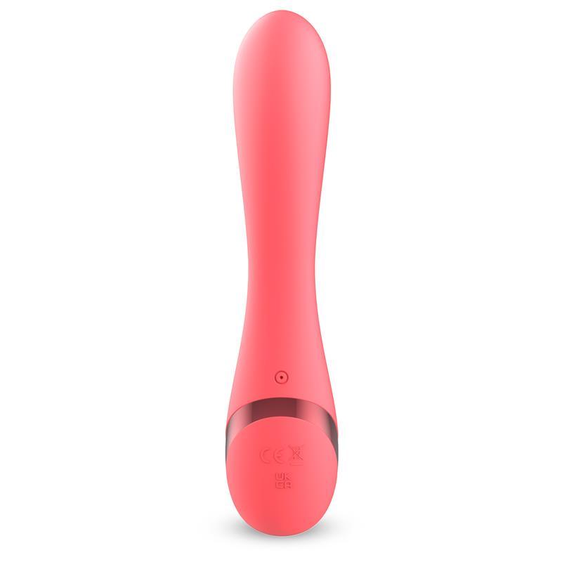 Vibrator punct G, silicon, coral, 10 functii, USB, Festival, LateToBed - Erotic Emporium