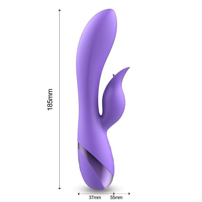 Vibrator punct G, silicon, mov, 18cm, 10 functii, USB, Festival, LateToBed - Erotic Emporium