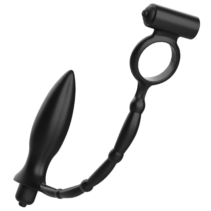 Addicted toys - anal plug with vibratory ring, 2, EroticEmporium.ro