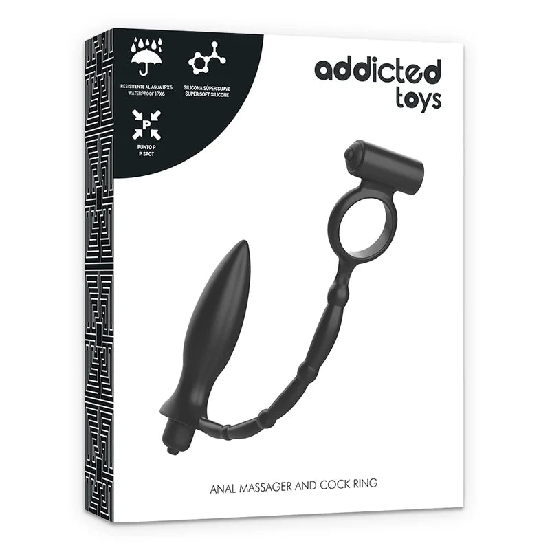 Addicted toys - anal plug with vibratory ring, 6, EroticEmporium.ro