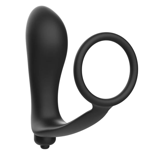 Addicted toys - vibratory anal plug with penis ring, 1, EroticEmporium.ro
