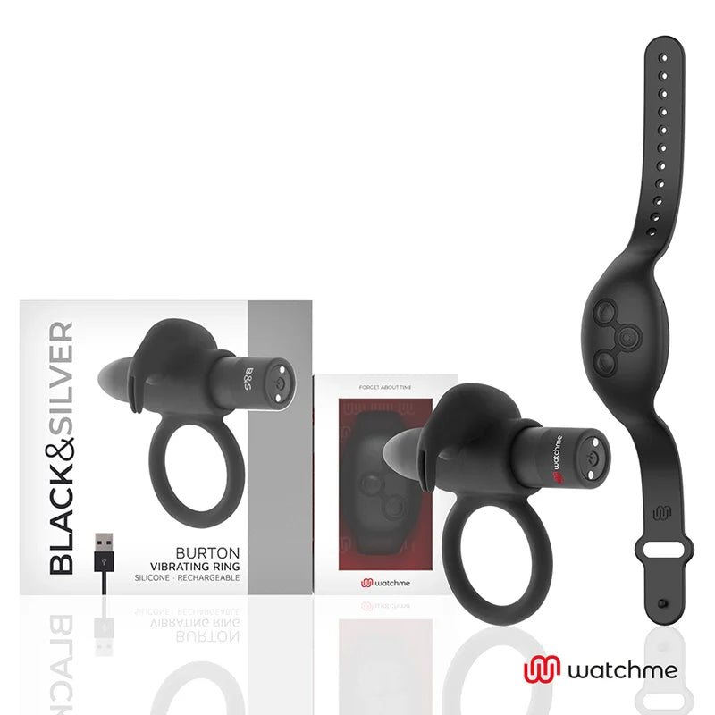 Blacksilver - burton remote control cockring watchme, 6, EroticEmporium.ro