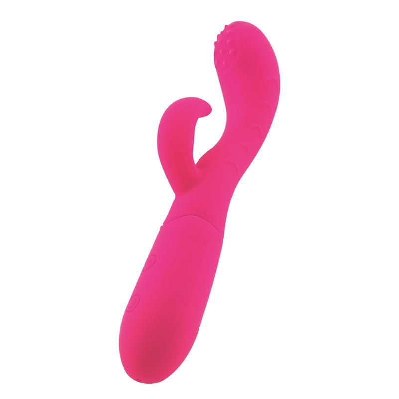 Vibrator punct G, Silicon, roz, 19cm, Goodies Cakey G-Spot and Rabbit Vide, USB LateToBed - Erotic Emporium