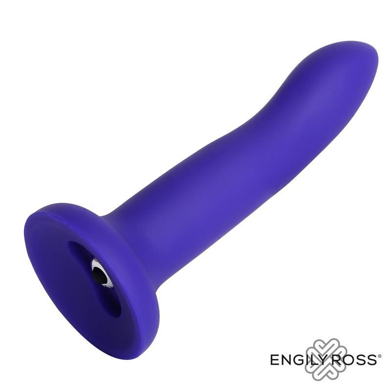 Dildo + bulet, 10 functii, culoare sensibila la temperatura albastru mov, marime S, compatibil ham strap-on, Dildox by Engily Ross - Erotic Emporium