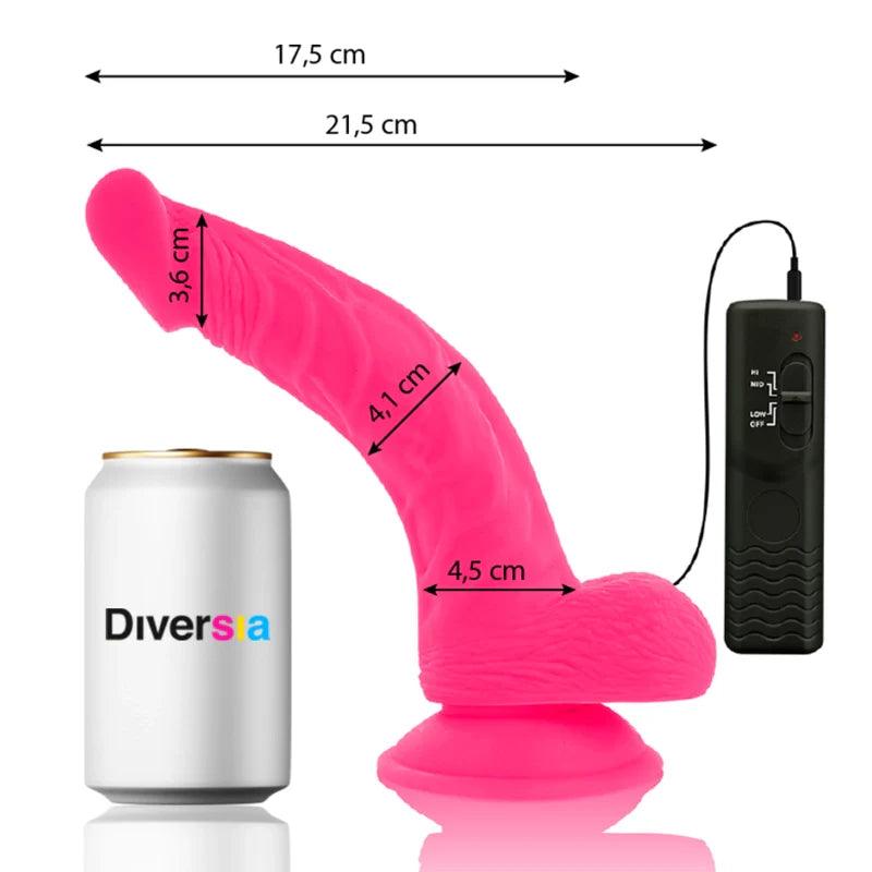 Diversia - flexible vibrating dildo pink 215 cm -o- 45 cm, 1, EroticEmporium.ro