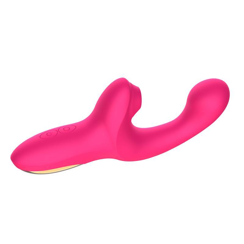 Vibrator, silicon, roz, triplă acțiune, stimulator clitoris, stimulator punct G, Action Garme - Erotic Emporium
