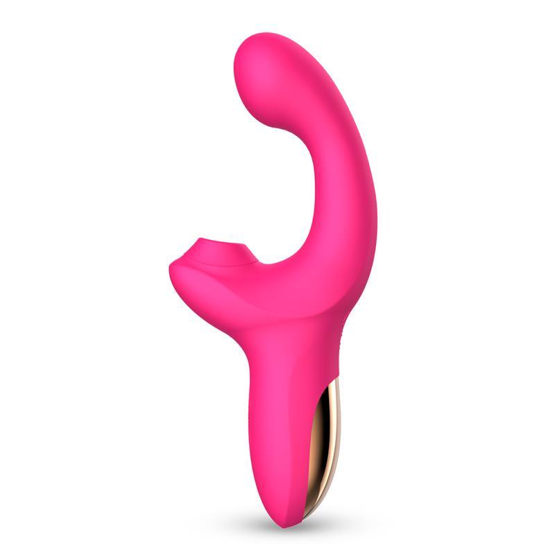 Vibrator, silicon, roz, triplă acțiune, stimulator clitoris, stimulator punct G, Action Garme - Erotic Emporium