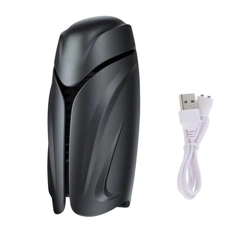 Masturbator, Silicon, Negru, 10 functi vibratie, USB, Cilon, Toro, InToYou - Erotic Emporium