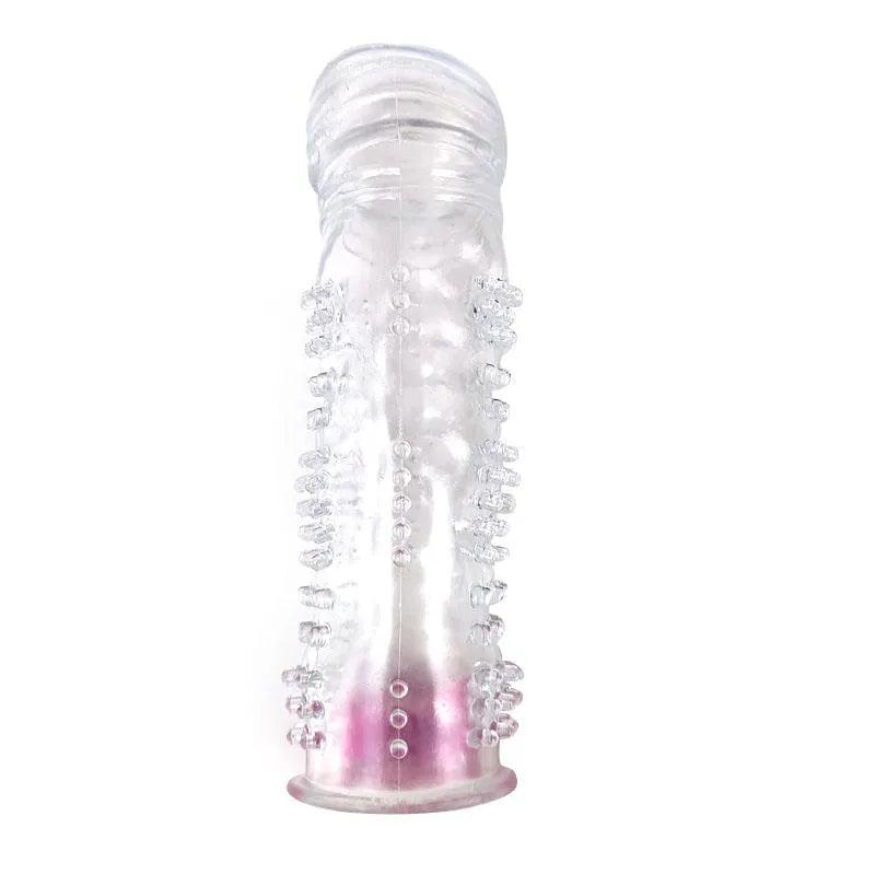 Prelungitor Penis, Transparent, cu Vibratie, A-gusto - Erotic Emporium