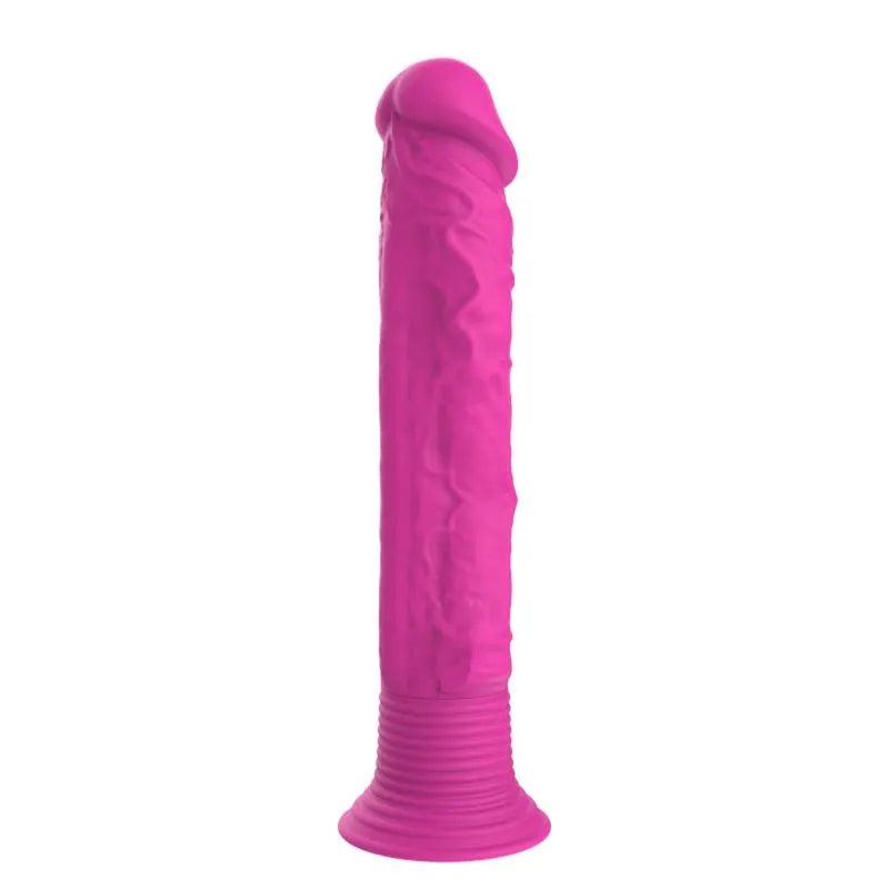 Dildo, Silicon, Roz, 8 functii vibratie, 19cm, A-Gusto - Erotic Emporium