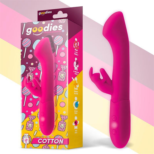 Vibrator, silicon, roz, stimulare clitoridiana, 10 functii, Cotton, Goodies - Erotic Emporium