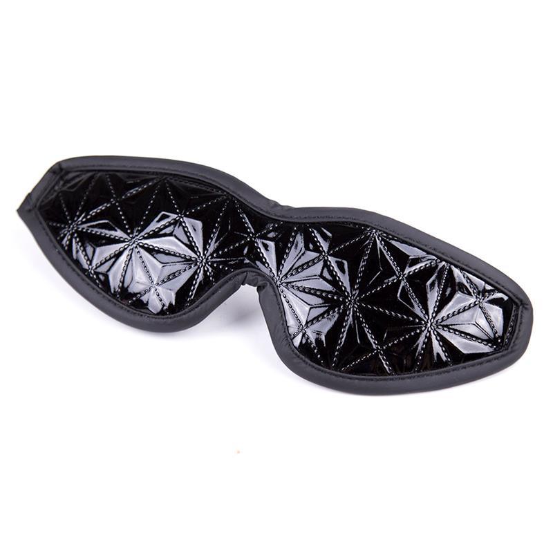 InToYou Diamond Blindfold Safir Piele Vegană - Erotic Emporium