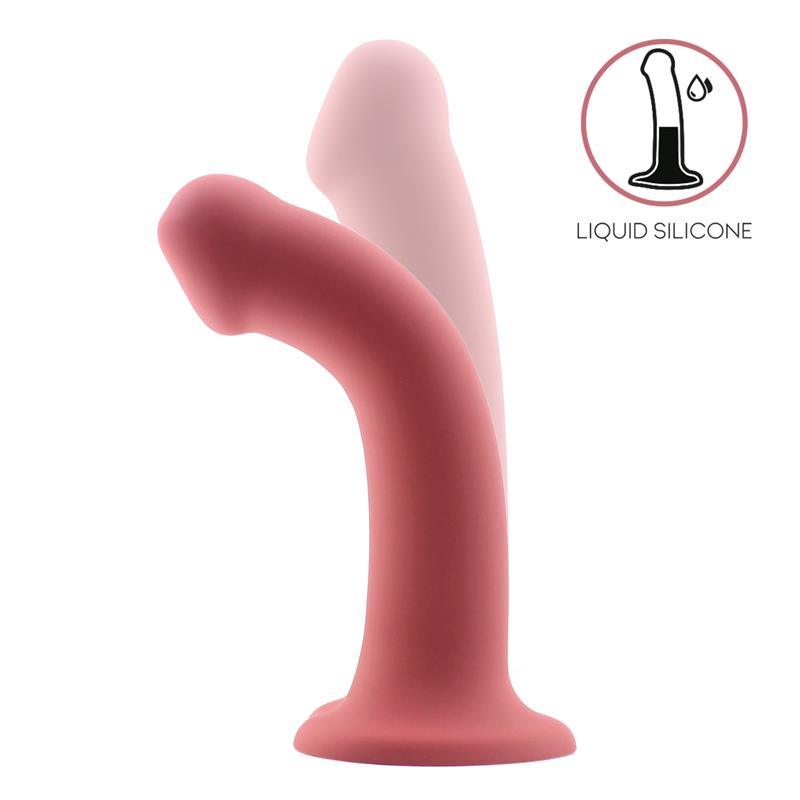 Dildo, silicon lichid, burgund, 16,5 cm, mărime S, Bouncy Silicon Flexibil, Action - Erotic Emporium