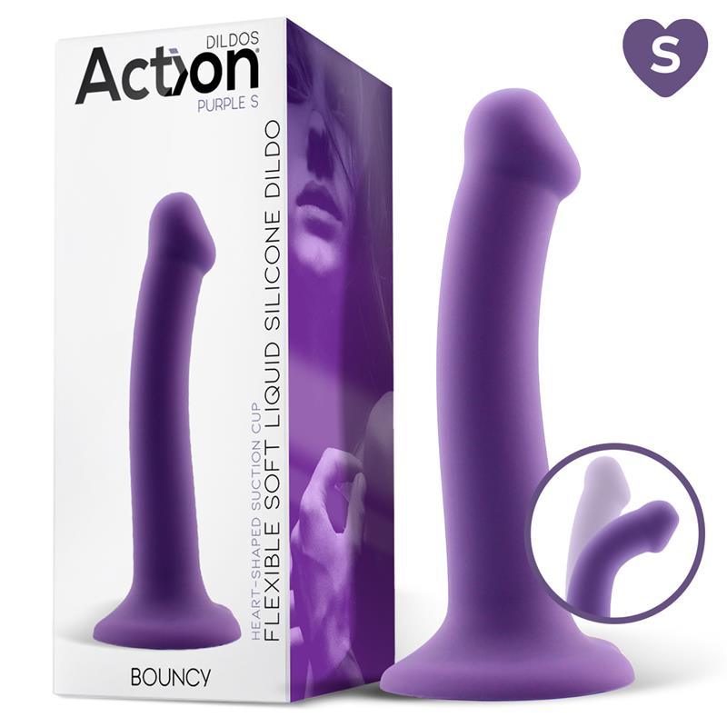 Dildo Bouncy, silicon, Flexibil Mărimea S, Mov, Action - Erotic Emporium